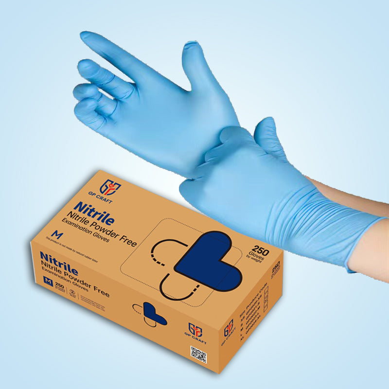 GP35 Disposable Blue Nitrile Gloves (1 Case, 1000 Gloves)